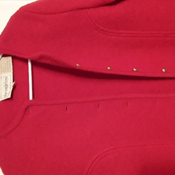 COPY - The Eagles Eye red wool high waist blazer. Size 8 - Picture 3 of 7